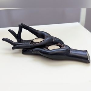 Zen lotus hand tealight candle holder